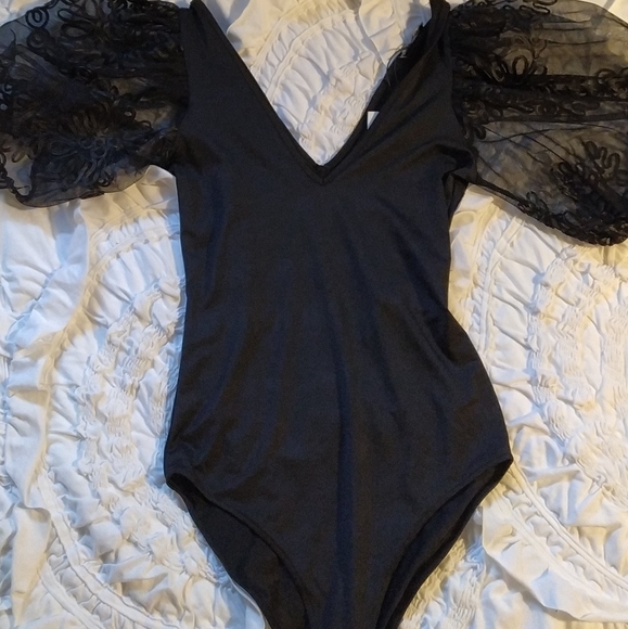 Zara combination tulle bodysuit (s) - Picture 3 of 5
